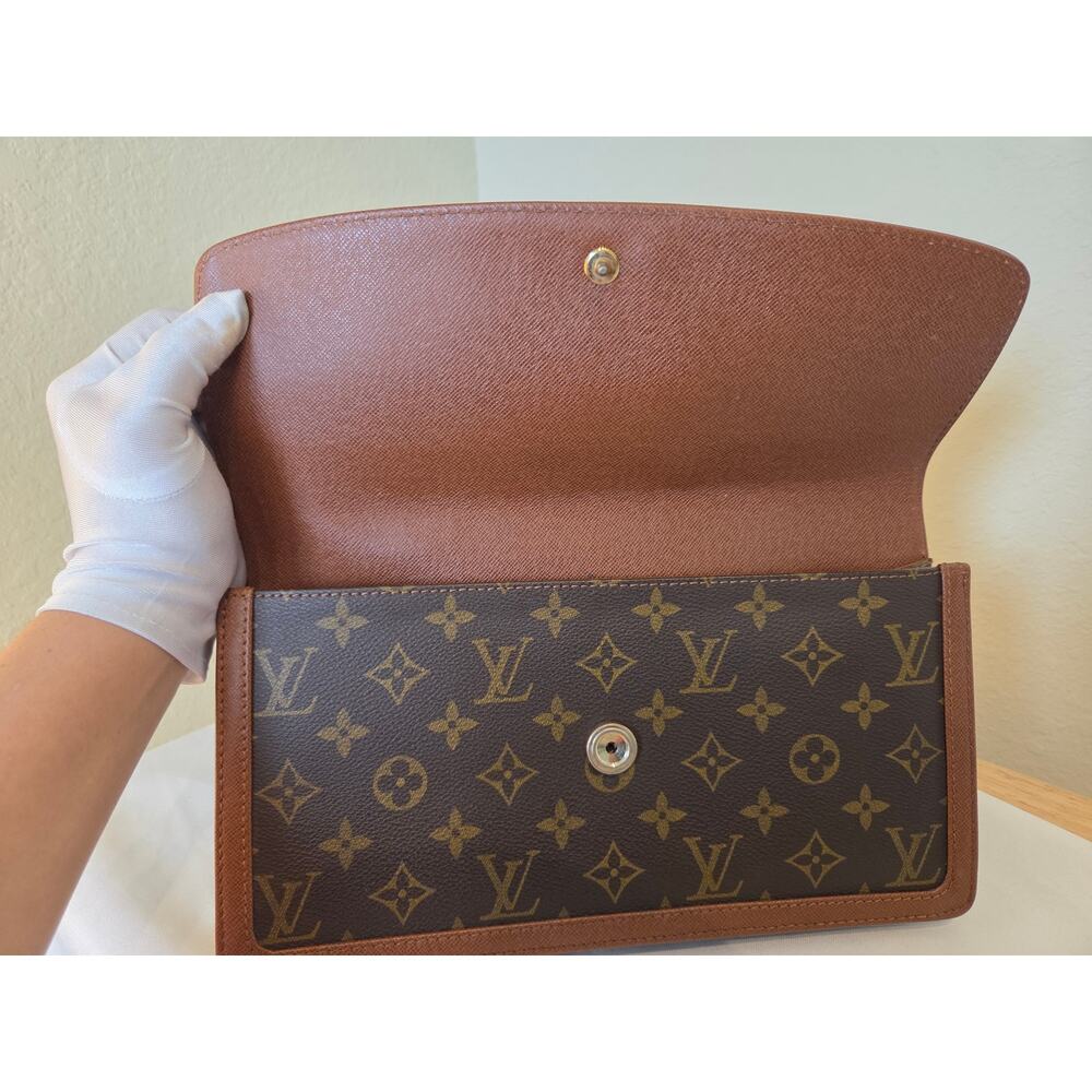 Louis Vuitton Dame Pochette GM Monogram Canvas Vintage Clutch Bag Vintage - Picture 7 of 13